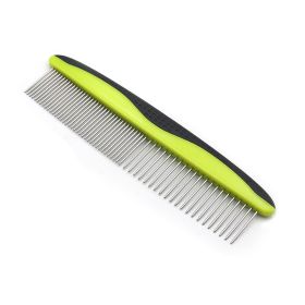 Dog Comb for Removes Tangles and Knots - Cat Comb for Removing Matted Fur - Grooming Tool with Stainless Steel Teeth and Non-Slip Grip Handle - B Dog Comb for Removes Tangles and Knots - Cat Comb for Removing Matted Fur - Grooming Tool with Stainless Steel Teeth and Non-Slip Grip Handle - B